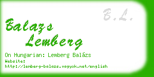 balazs lemberg business card